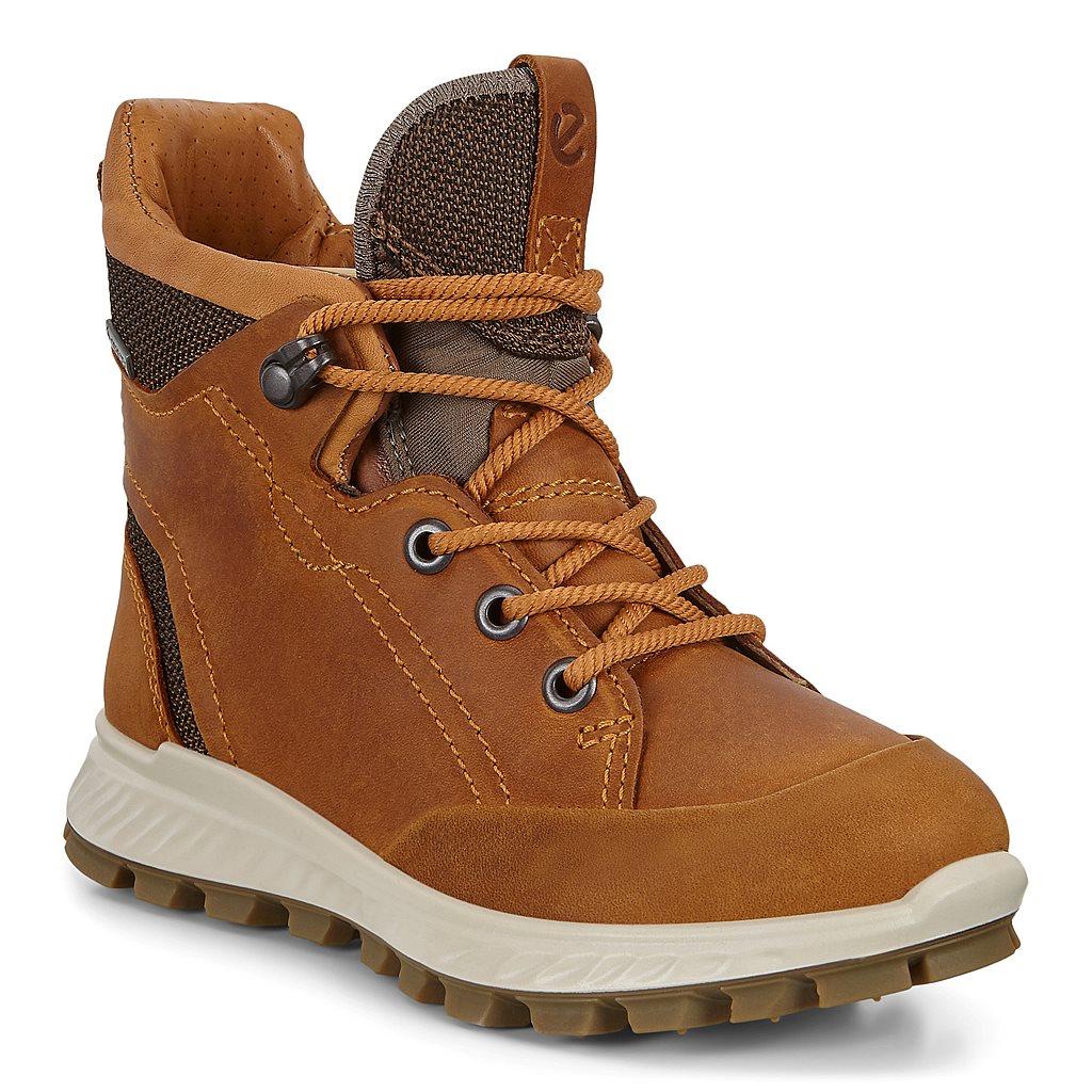 Ecco Exostrike Boys Outdoor Boots Brown Sales - India TZN-254981